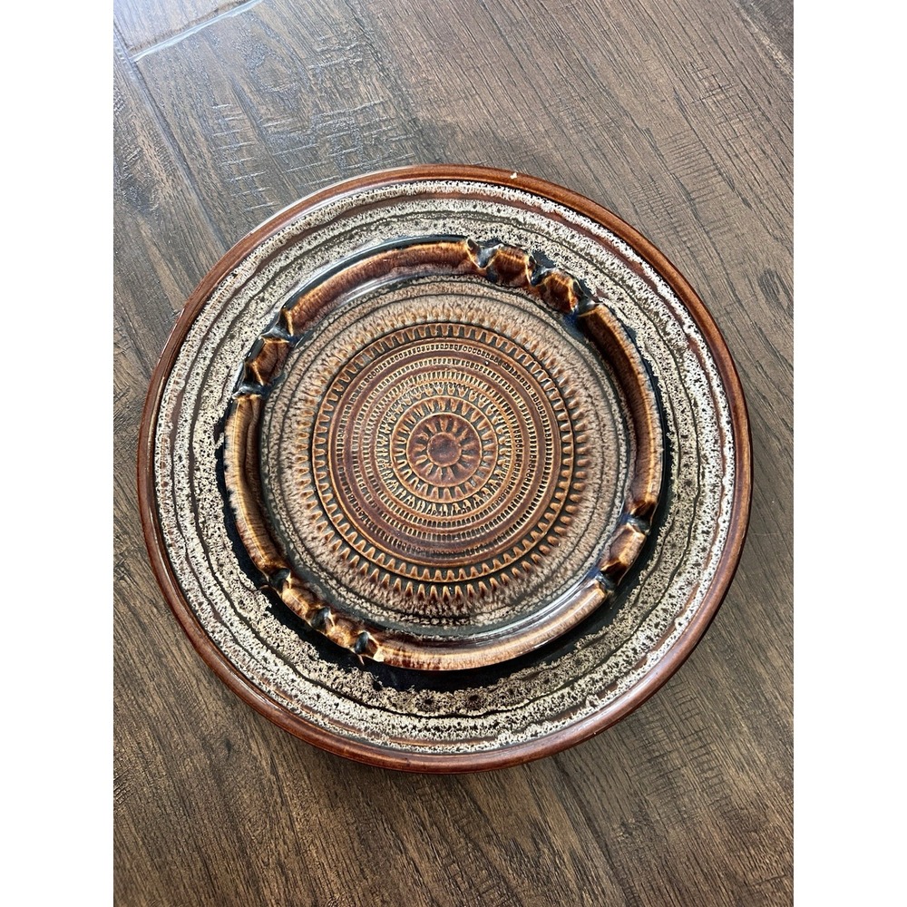 Vintage Haeger Ashtray‎ Dish 2169 Mid Century USA Aztec MCM Pottery 11.5" Large